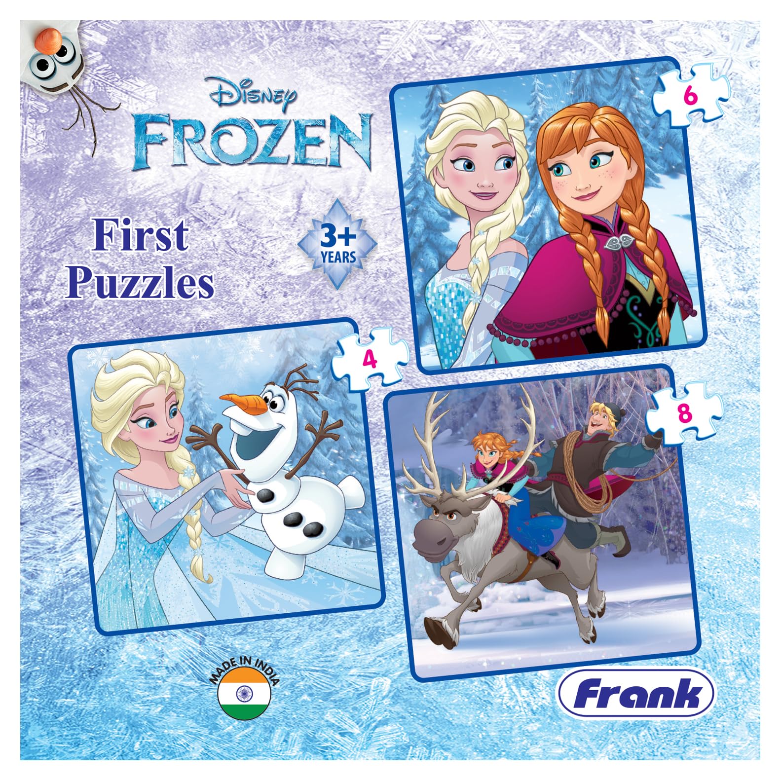 Buy Frank Disney Frozen First Puzzles - A Set of 3 Jigsaw Puzzle